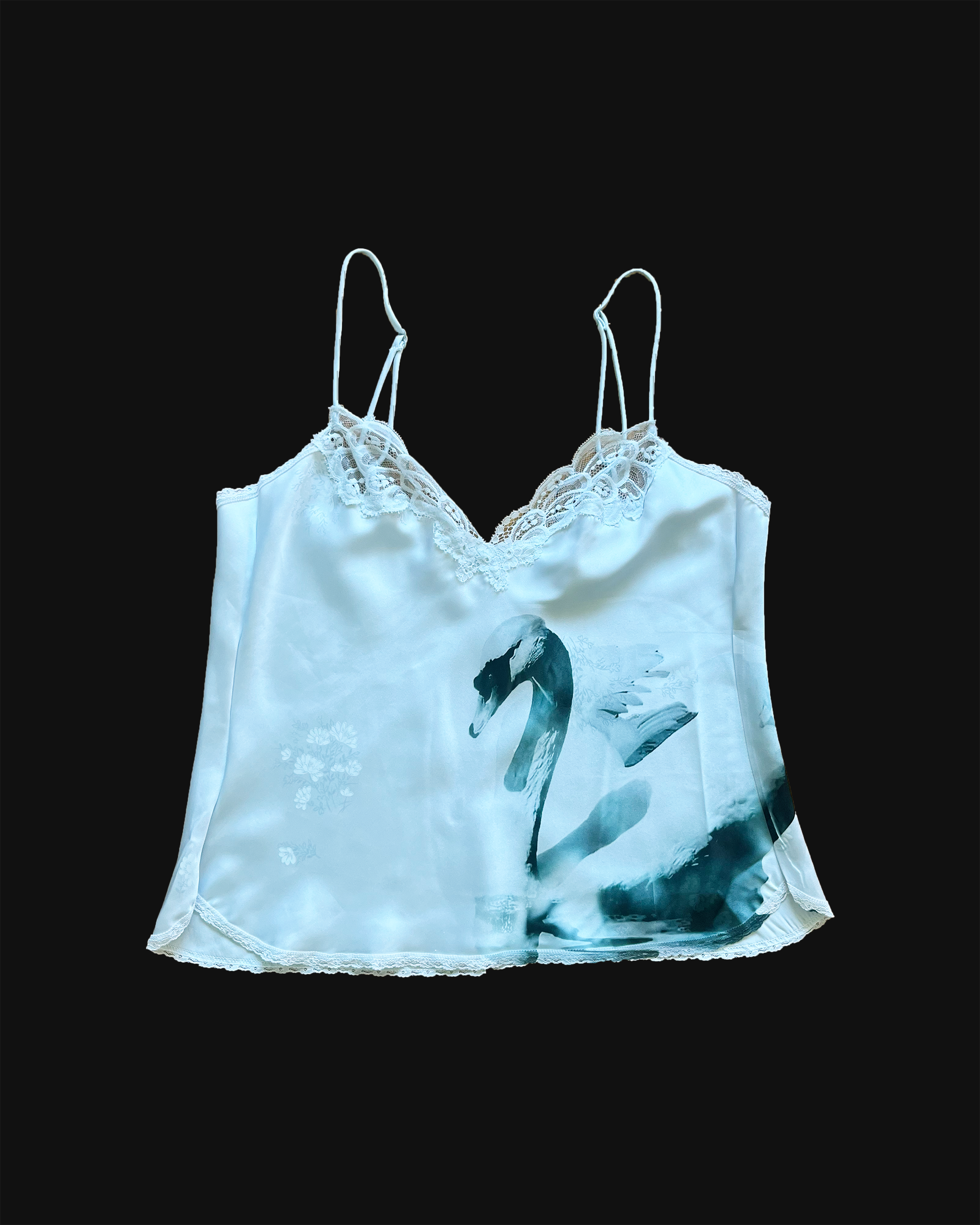 floral swan tank top