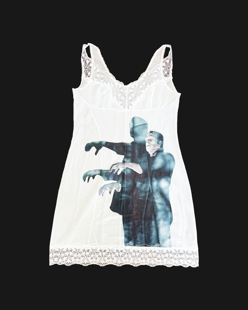 frankenstein sheer slip dress