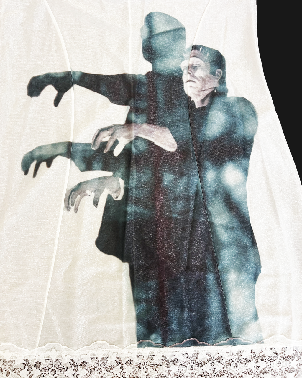 frankenstein sheer slip dress