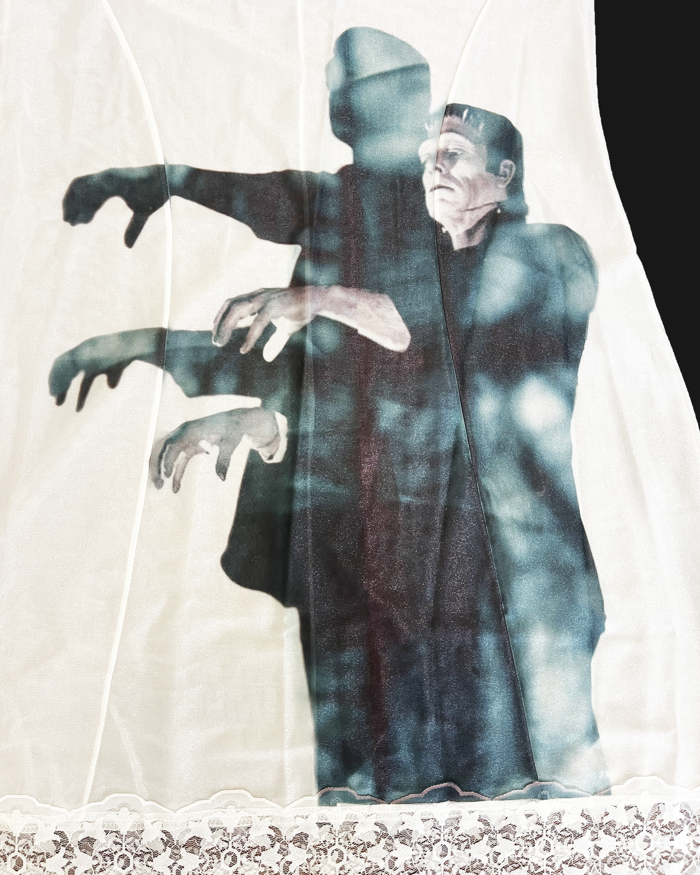 frankenstein sheer slip dress