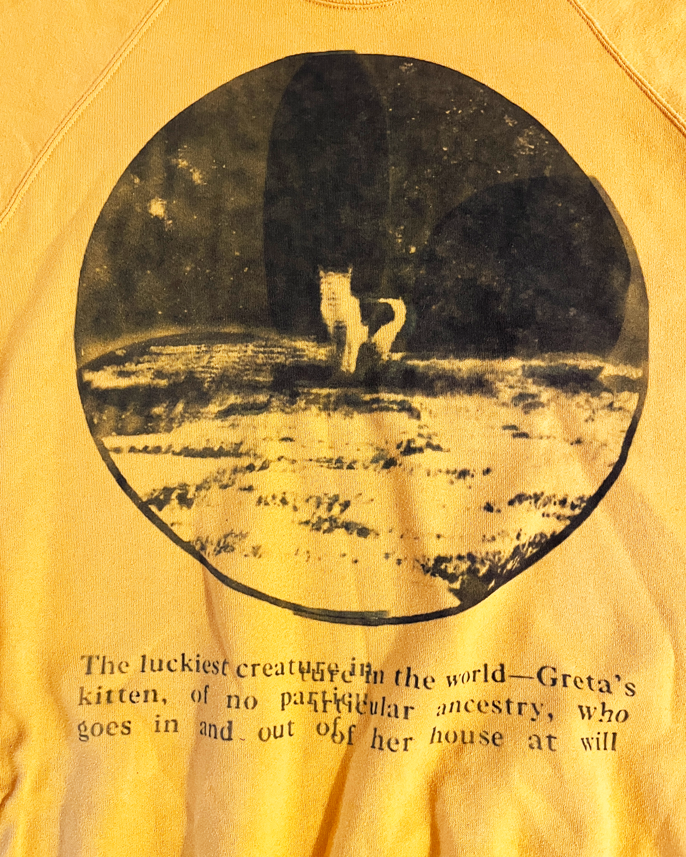 greta's cat crewneck