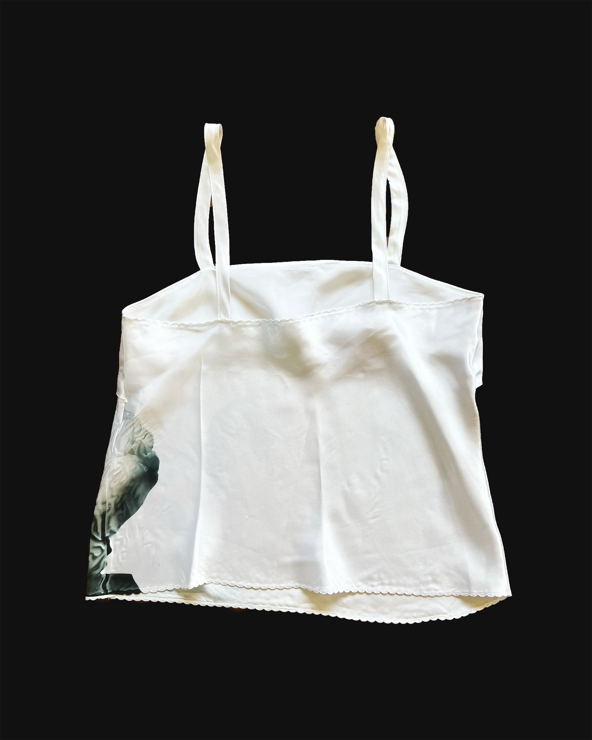 swan fold-over tank top